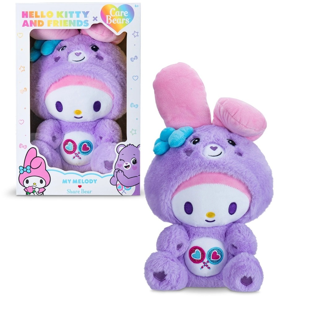 Care Bears Hello Kitty 10-inch Plush My Melody Share Bear NEW